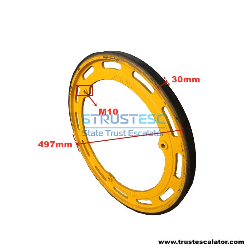50626951 388782 3Z201305 Escalator Handrail Drive Sheave OD497mm W30mm M10