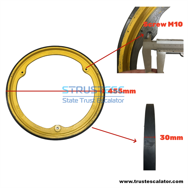 50666117 50666118 9300-11 Escalator Handrail Sheave 455mm