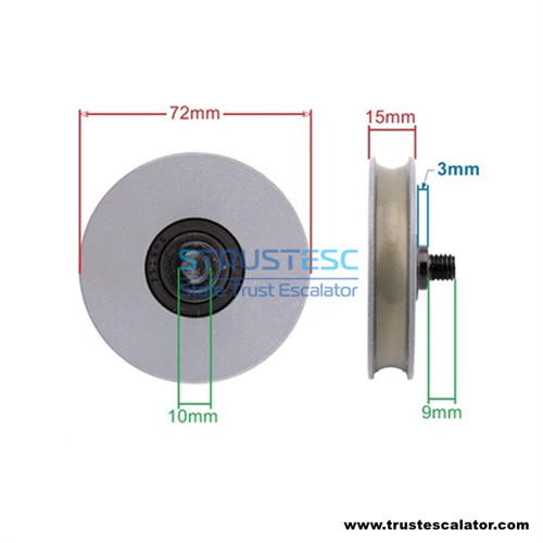 72x15x6202 Elevator door roller use for Mitsubishi 