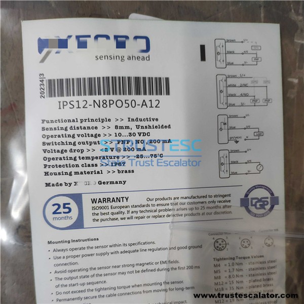 8800100096 Escalator Sensor IPS12-N8PO50-A12 Use for Thyssenkrupp