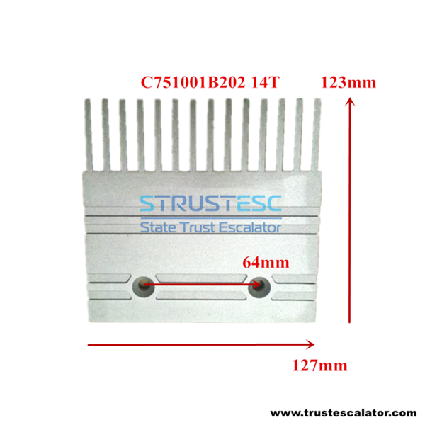 C751001B202 Escalator Aluminum Comb Use for Mitsubishi 