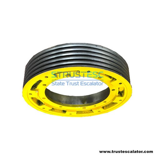 Elevator Traction Sheave OD408mm 5 Grooves Rope Diameter 10mm