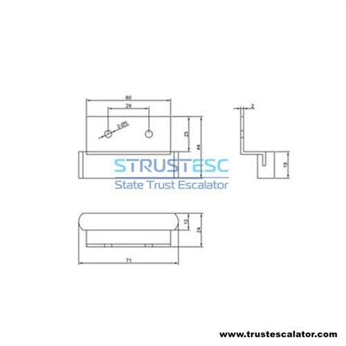 Elevator door slider use for Fujitec Nylon type
