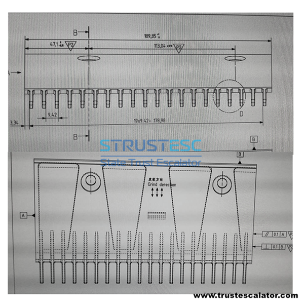 Escalator Comb AL Use for ThyssenKrupp