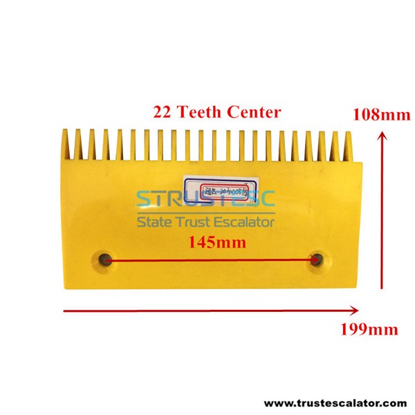 Escalator Plastic Comb L200mm L206mm W107mm Hole Space 145mm 22T