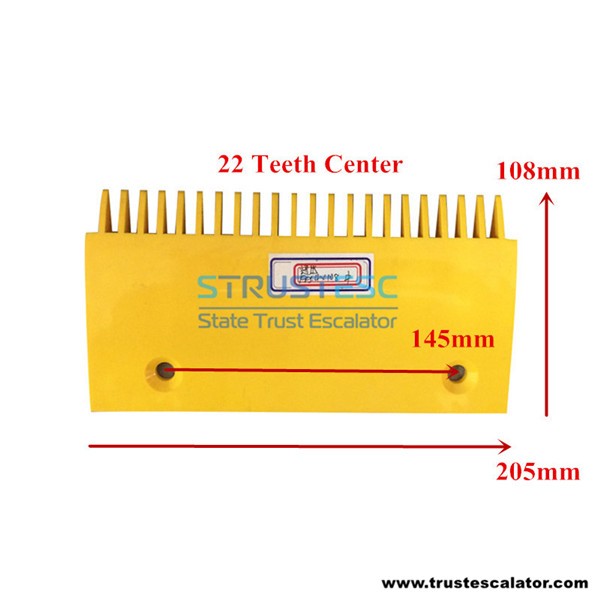 Escalator Plastic Comb L200mm L206mm W107mm Hole Space 145mm 22T