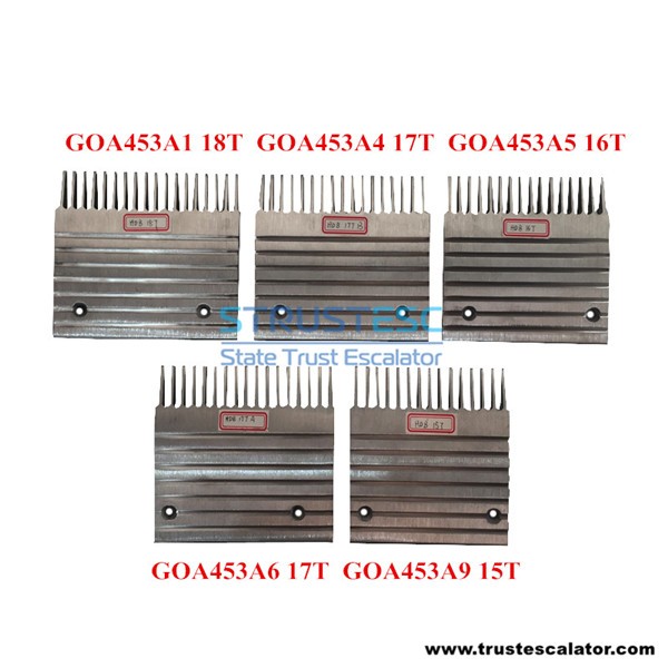 GAA453A1, GOA453A1 Comb, Aluminum, HD, J, UB, UBSL, 6″L, 18 Teeth Use for Otis  