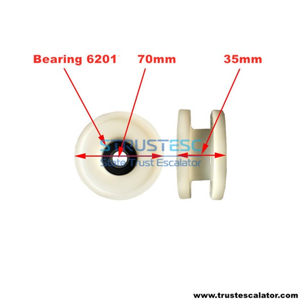 GAA456DH1 Escalator Handrail Guide Roller Use for Otis 70*35*6204