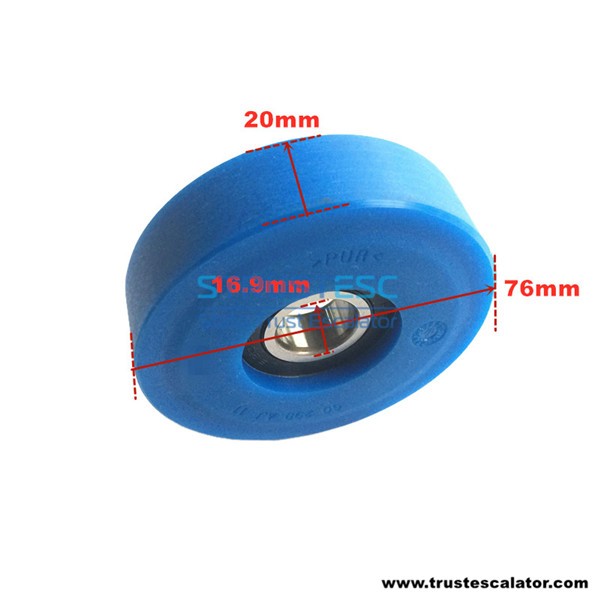 GO290AJ11 Escalator Step Chain Roller 76*22 ID16.9mm Use for Otis