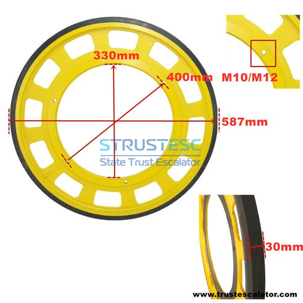 KM5252113H01 HANDRAIL DRIVE WHEEL OD588mm Replace KM5252112G01 Use for TRAVELMASTER 115