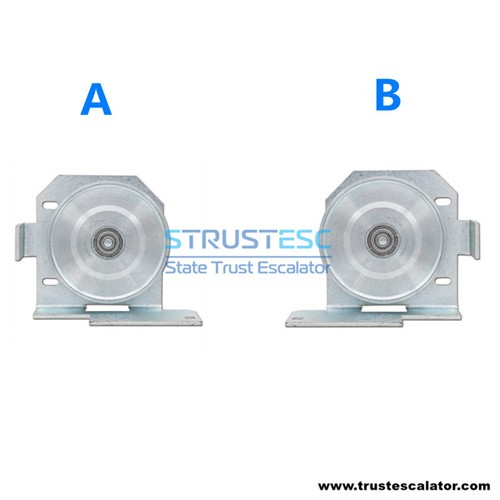 KM601091G01 KM601091G02 Lift Steel Wire Rope Roller W Bracket