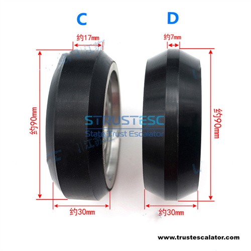 Lift guide shoe roller OD90 W30 90x30x6202 use for Toshiba
