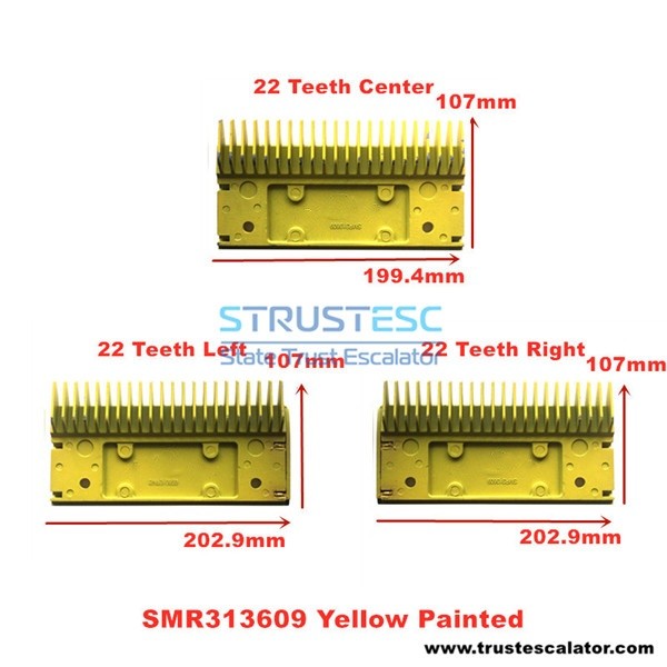 SMR313609 SMR313283 57431856 57431858 Escalator Comb 22T Use for 9300 Yellow Painted 