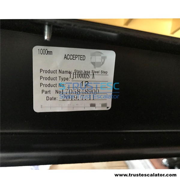 TJ1000DS-A 1705848900 Escalator Stainless Steel Step Use for Thyssenkrupp  