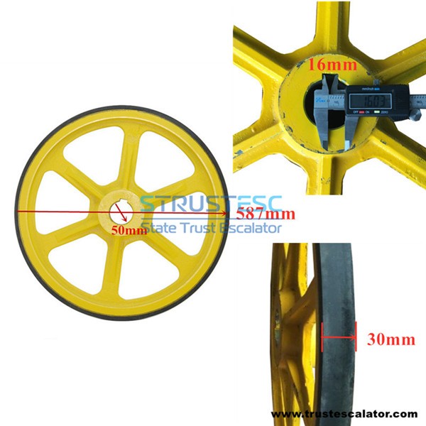 Travelator Handrail Friction Wheel 587x30x50 16mm Use for XIZI OTIS 